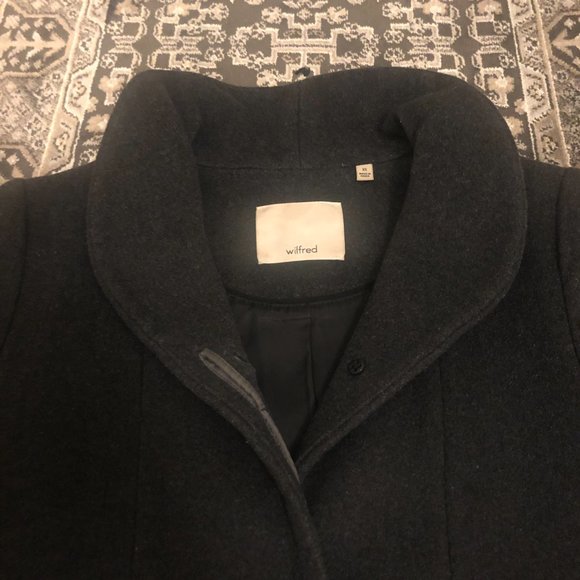 Wilfred Cocoon Coat - Charcoal - Picture 3 of 4